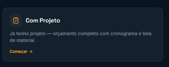 ORÇAMENTO COM PROJETO